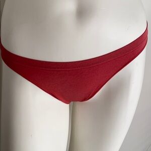 Black Fuchsia nylon stretch thong panty M